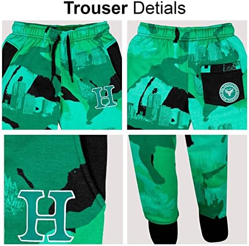 Çocuk Boys Moda Tam Eşofman Yeşil Polar Fermuarlı Kapüşonlu Üst Dipleri Joggers
