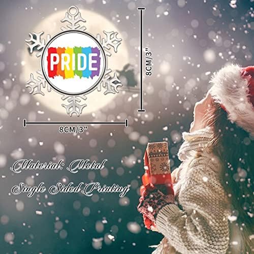 Gurur Gökkuşağı Gurur Süs için Noel ağaç dekor LGBTQ İlerleme Gökkuşağı Gurur Eşcinsel Lezbiyen Noel Ağacı Süsleri