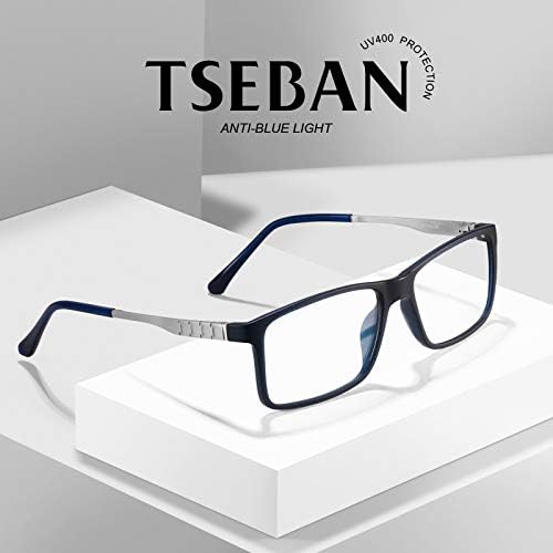 TSEBAN mavi ışık engelleme gözlük kare gözlük erkekler kadınlar için UV koruma bilgisayar / Telefon / TV okuma gözlükleri