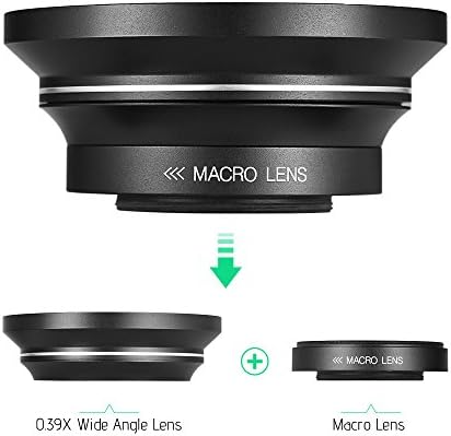 Andoer 30mm 37mm 0.39 X Full HD Geniş Açı Makro Lens Ordro Andoer Dijital Video Kamera Kamera