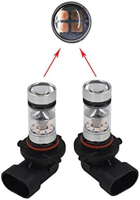 munirater 2-Pack 9005 H10 9145 14000 K mor projeksiyon Lens ile 100 W LED far ampuller far için Fit, Foglight, gündüz