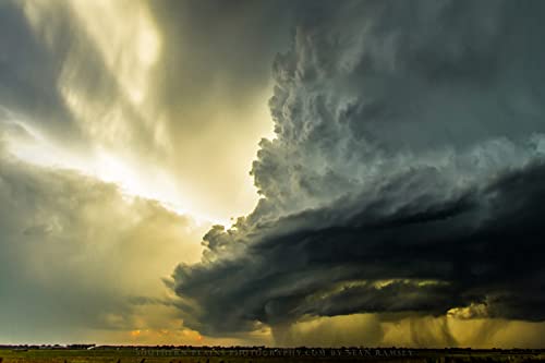 Fırtına Fotoğraf Baskı (Çerçeveli Değil) resim Supercell Fırtına Bahar Günü Oklahoma Hava Duvar Sanatı Doğa Dekor