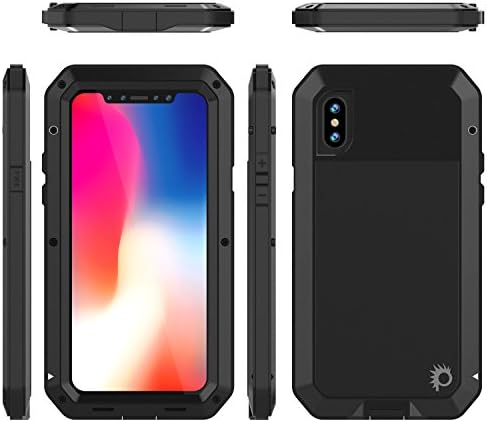 PunkCase iPhone XR Metal Kasa, Ağır Hizmet Tipi Askeri Sınıf Zırh Kapağı [darbeye dayanıklı] Sert Alüminyum ve TPU