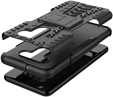 LONUO Telefon Kılıfı Kapak Koruyucu Kılıf LG K51 ile uyumlu, TPU + PC Tampon Hibrid Askeri Sınıf Sağlam Kılıf, Kickstand