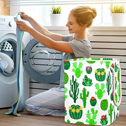 Inhomer Çiçeklenme Kaktüs 300D Oxford PVC Su Geçirmez Giysiler Sepet Büyük çamaşır sepeti Battaniye Giyim Oyuncaklar