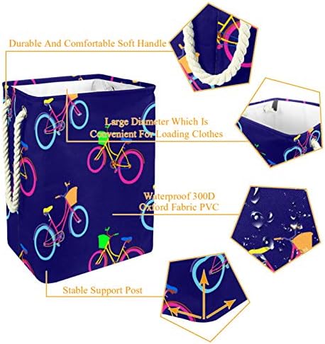 DEYYA Bicicleta Bisiklet Desen çamaşır sepetleri Sepet Uzun Boylu Sağlam Katlanabilir Yetişkin Çocuklar için Genç