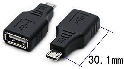 rgzhihuifz 2 Paket USB 2.0 Mikro USB Erkek Tip A Dişi OTG Adaptör Konnektör Dönüştürücü Çoğaltıcı