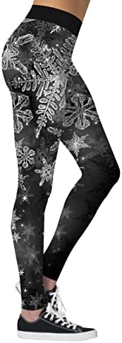 IIUS Noel Yüksek Belli Tayt Kadın Artı Boyutu Tayt Elk Geyik Karın Kontrol Atletik Spor Salonu fitness yoga pantolonu
