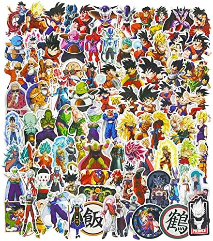 100 adet DBZ Anime Dizüstü Çıkartmalar, Gençler Çocuklar için serin Klasik Çıkartmalar, japonya Karikatür Su Geçirmez