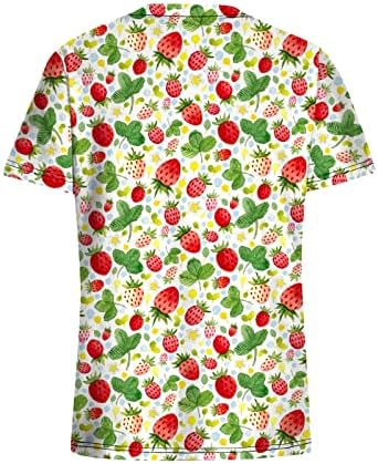 Yaz Sonbahar Kısa Kollu Üst Tshirt Bayanlar için Derin V Boyun Grafik Çiçek İş Fırçalama Üniforma Tshirt Cepler ile