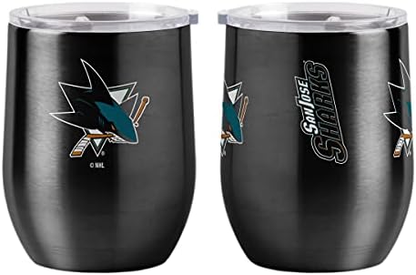 Boelter Markalar NHL San Jose Köpekbalıkları İçecek Tumbler Çelik 16 Kavisli, takım Renkleri, Bir Boyut