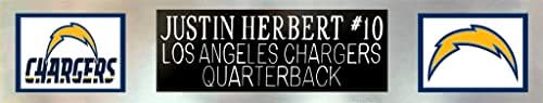 Justin Herbert İmzalı ve Çerçeveli Mavi Los Angeles Forması Otomatik Beckett COA