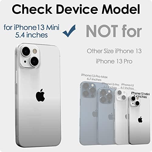 ROSAUI iPhone 13 Mini Arka Ekran Koruyucu, 2 Paket Arka Cam Kalkanı Koruyucu Film Kapak, 9H Cam, Çizilmez, 2.5 D Yuvarlak