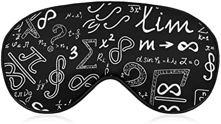 Matematik eğitimi baskı göz maskesi ışık engelleme uyku maskesi seyahat için ayarlanabilir kayış ile uyku vardiyalı