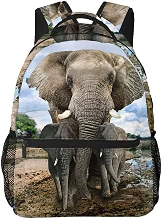 OGNOT Afrika Vahşi Hayvanlar Fil okul sırt çantası, Büyük seyahat sırt çantası, Hafif okul çantası Koleji Laptop Sırt