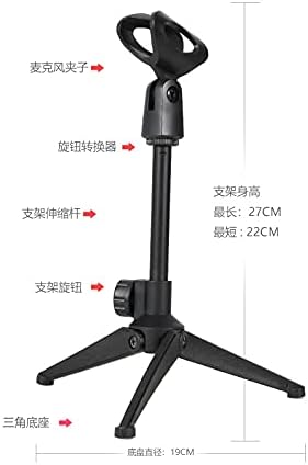 TWDYC Mikrofon masaüstü standı Tripod Mini Taşınabilir Masa Standı Ayarlanabilir mikrofon standı Mikrofon Klip Tutucu