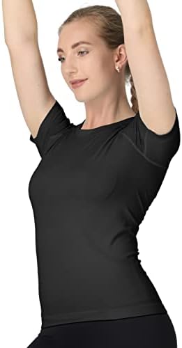 Kadınlar için MathCat Egzersiz Gömlekleri, Kadınlar için Egzersiz Üstleri Kısa Kollu, Kadınlar için Yoga Tişörtleri,