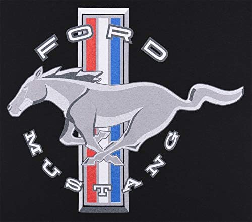 JH tasarım GRUBU erkek Ford Mustang Tişört Siyah Ekip Boyun Gömlek