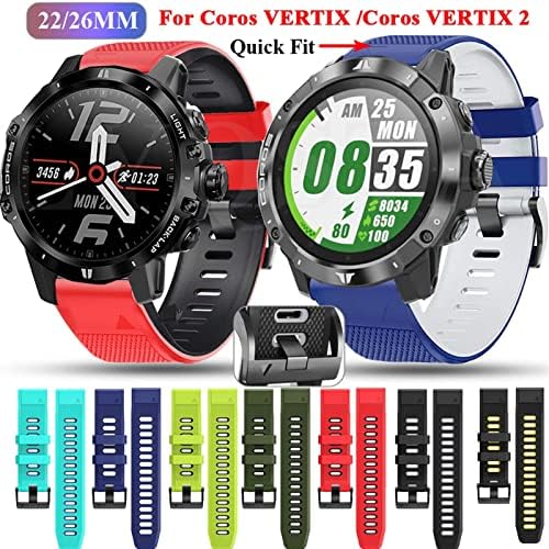 BAHDB 22 26mm akıllı saat Sapanlar Coros VERTİX 2 Yumuşak Silikon Smartwatch Garmin Fenix 6 5X 6X Coros Bilek Bandı