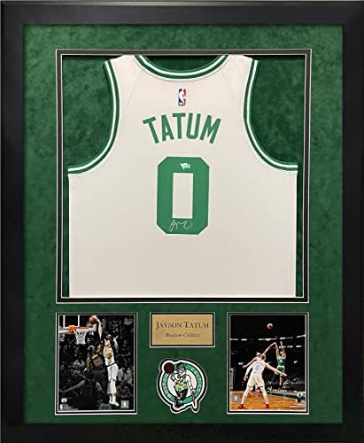 Jayson Tatum İmzalı Forma Beyaz Çerçeveli 32×40 İmzalı NBA Formaları