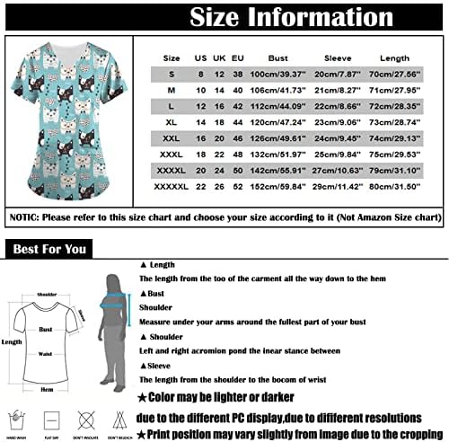 Yaz Kısa Kollu İş Gömlekleri Kadınlar için Sevimli Y2k Büyük Boy Sevimli Grafik Tees V Boyun T Shirt İş Giysisi Üniforma