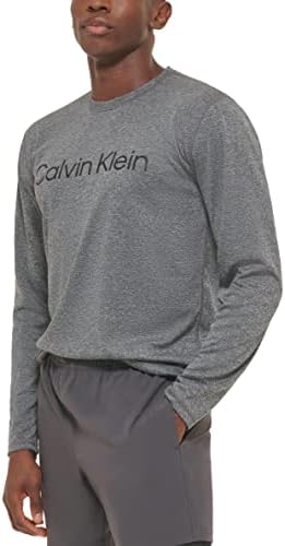 Calvin Klein Erkek Hafif Hızlı Kuru Uzun Kollu 40 + UPF Koruma