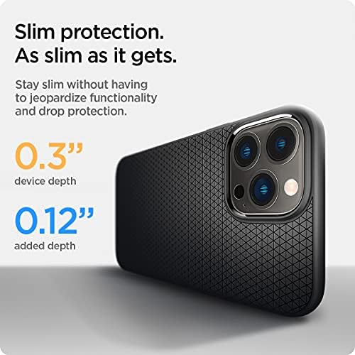 iPhone 13 Pro Kılıf için Tasarlanmış Spigen Sıvı Hava Zırhı (2021) - Mat Siyah