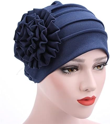 Kadınlar Düz Renk islami türban Şapka Kanser Kemo Kap Saç Düğüm Örgü Kaput Headwraps Şapka