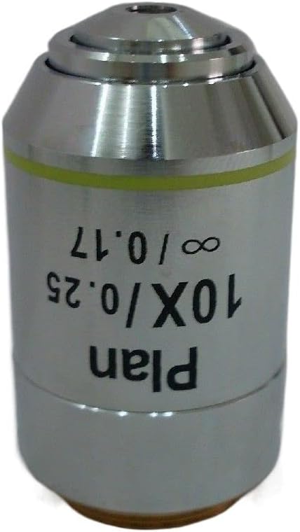 RADHAX Mikroskop Kiti Mikroskop Objektif Lens 10x / 0.25 Infinity Planı Renksiz Dın Mikroskop Lens Adaptörleri