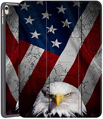 ıçin iPad Hava 10.5 (3rd Gen) 2019/iPad Pro 10.5 2017 Kılıf,Kel Kartal Amerikan Bayrağı Desen PU Deri İnce Yumuşak