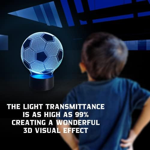 Çocuklar için gece Lambası 3D futbol ışıkları lamba 3D Illusion lambaları Çocuklar için Yatak Odası Dekorları 7 LED