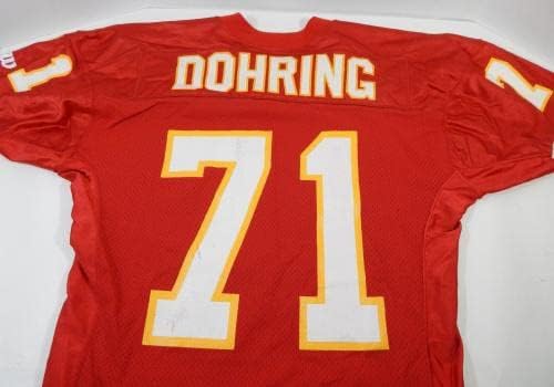 1992 Kansas City Chiefs Tom Dohring 71 Oyunu Yayınlandı Kırmızı Forma DP17339-İmzasız NFL Oyunu Kullanılmış Formalar