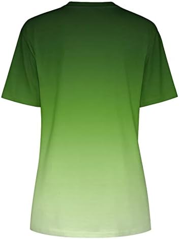 CGGMVCG Aziz Patrick Günü Gömlek Kadın kadın Sevimli Gömlek Üst Kısa Kollu Rahat Baskı T Shirt Aziz Patrick Günü Giyim