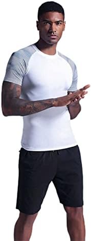 Yaz Erkek Gömlek Casual Şık erkek Egzersiz Gömlek Esneklik Kısa Kollu Örgü Atletik T Erkek Büyük ve Uzun Boylu Tee
