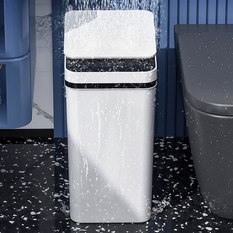 XBWEI Can Otomatik Sensör çöp tenekesi Su Geçirmez Çöp Kovası Mutfak Banyo çöp tenekesi Akıllı Ev çöp kovası (Renk: