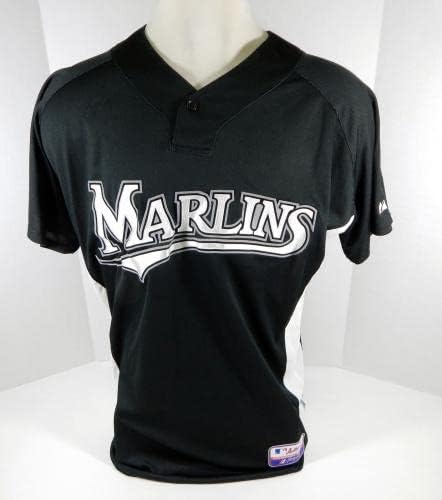 2009-10 Florida Marlins Cristhian Martinez 51 Oyun Kullanılmış Siyah Forma BP ST 871 - Oyun Kullanılmış MLB Formaları