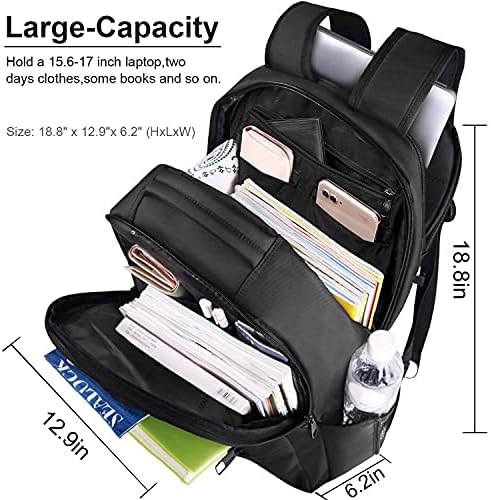 LAPACKER 15.6-17 inç iş dizüstü Sırt Çantaları için Kadın Erkek, Su Geçirmez Dizüstü Seyahat Çantası ile USB şarj