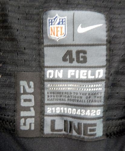 2015 San Francisco 49ers Boş Oyun Yayınlanan Siyah Jersey Renk Acele 46 DP30123 - İmzasız NFL Oyunu Kullanılmış Formalar