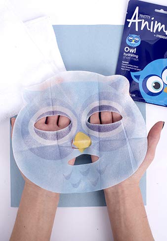 maske ÇUBUĞU Pretty Animalz Baykuş Yüz Maskesi (6 Paket) - Kore Güzellik Cilt Bakımı Tedavisi-Elastikiyeti Artırır,