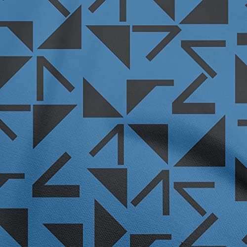 oneOone Viskon Jersey Orta Mavi Kumaş Geometrik Dikiş Kumaş Yard tarafından Baskılı DIY Giyim Dikiş Malzemeleri 60
