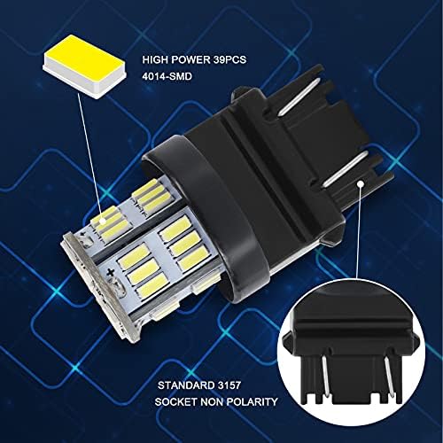 10 Paketleri LED ampuller Süper Parlak 3157 3156 3057 4057 4157 Arabalar için 12 V Olmayan Polarite 39-SMD LED yonga