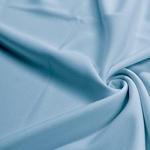 Avludan Evie Açık Mavi Polyester Tüplü Çift Örgü Kumaş-10021