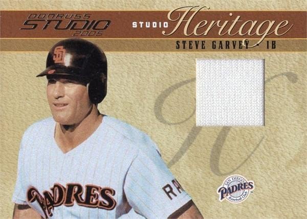 Steve Garvey oyuncu yıpranmış forması yama beyzbol kartı (San Diego Padres) 2005 Donruss Stüdyo Miras SH3 LE 17/250-MLB