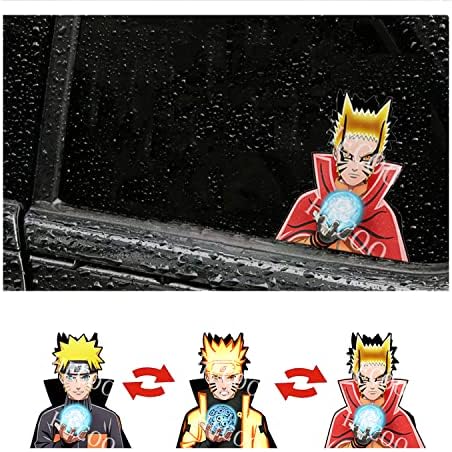 HECOO Anime Dinamik Su Geçirmez Araba Çıkartması Illusion Flip Görüntü Japon Manga Hareket Sticker Araba Bilgisayar