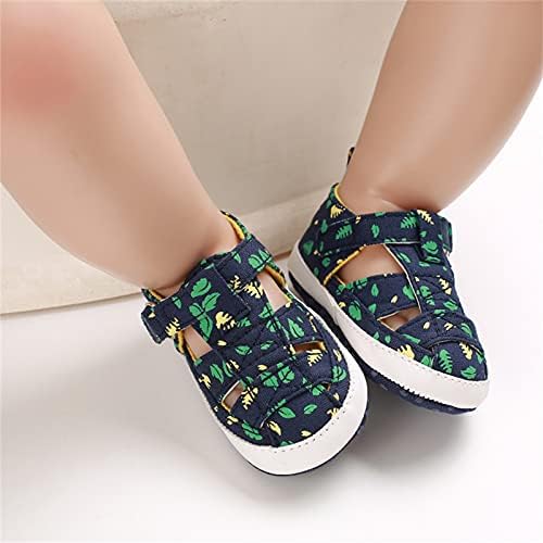 Yumuşak Ayakkabı moda ilk sandalet kaymaz beşik Bebek yaz bebek ayakkabıları yosun patik (Koyu mavi, 0-6 Ay)