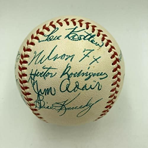 Güzel 1952 Chicago White Sox Takımı, Nellie Fox JSA COA İmzalı Beyzbol Toplarıyla Beyzbol İmzaladı