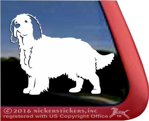 Clumber Spaniel / NickerStickers ® Vinil Köpek Pencere Çıkartması