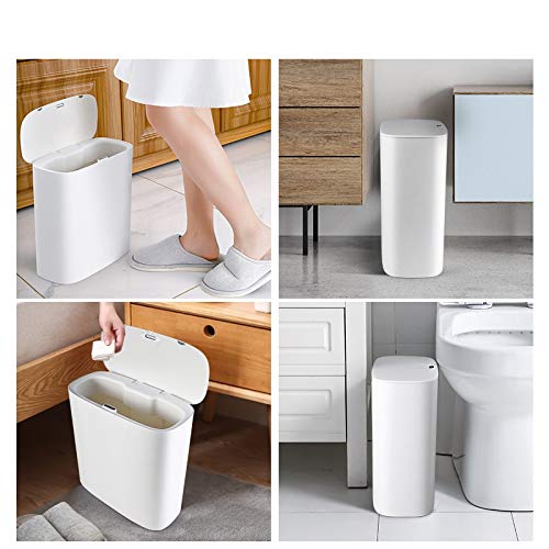 CZDYUF Akıllı sensörlü çöp kovası Can Elektronik Otomatik Ev Banyo Tuvalet Su Geçirmez Dar Dikiş Sensörü Kutusu (Renk: