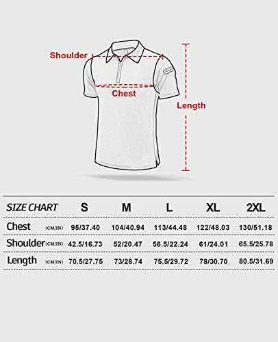 MeetHoo polo gömlekler Erkekler için Golf Gömlek Taktik Gömlek Hızlı Kuru Kısa Kollu Yakalı cepli gömlek Rahat Açık
