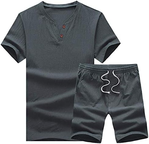 MANTORS erkek Eşofman Yaz 2 Parça Rahat Giyim Kısa Kollu Gömlek ve Şort